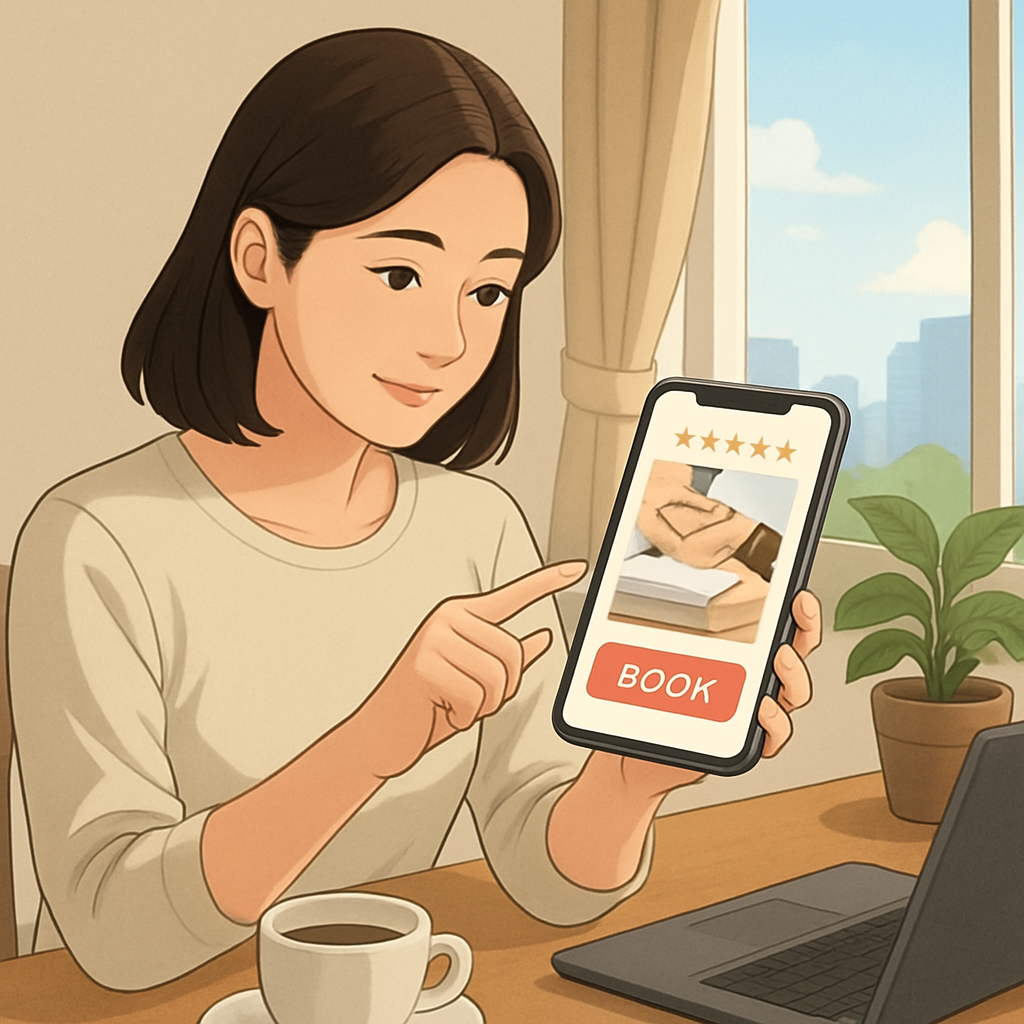 부산에서 출장 마사지를 예약하는 방법 이미지