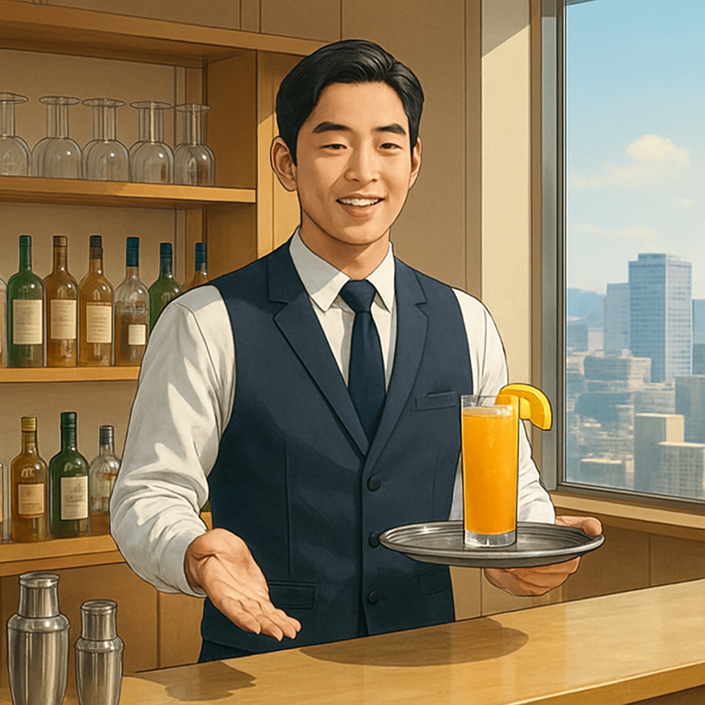 부산 호텔 바 직원 채용 이미지