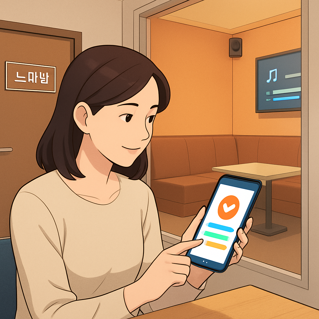 송파구 노래방 1인실 예약 방법 이미지